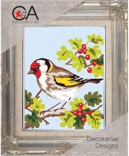 Collection D'Art White Wren Needlepoint Tapestry Kit #3316K 7.9" x 9.8"/20 cm x 25 cm